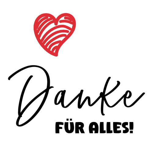 Tasse »Danke für alles!« (rot)
