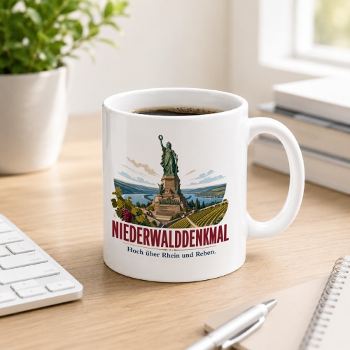 Tasse »Niederwalddenkmal Hoch über Rhein und...