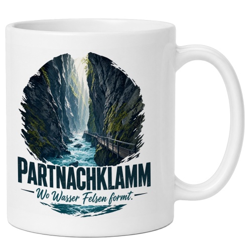 Tasse »Partnachklamm – Wo Wasser Felsen...