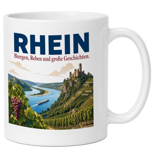 Tasse »Rhein Burgen, Reben und große...