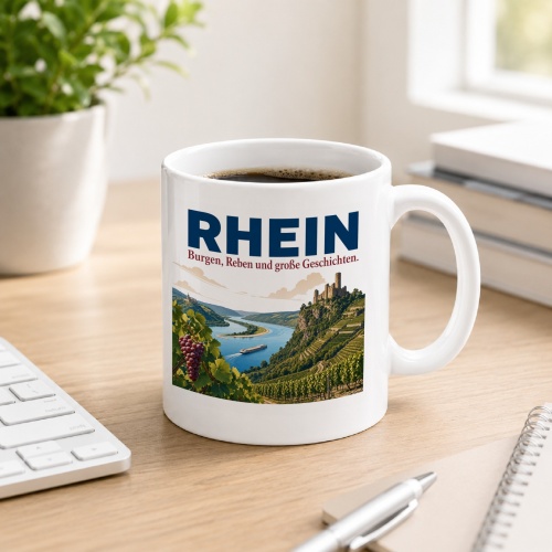 Tasse »Rhein Burgen, Reben und große...