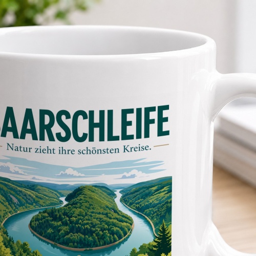 Tasse »Saarschleife Natur zieht ihre schönsten Kreise.«
