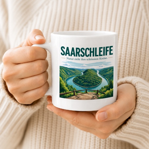 Tasse »Saarschleife Natur zieht ihre schönsten Kreise.«