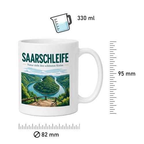 Tasse »Saarschleife Natur zieht ihre schönsten Kreise.«