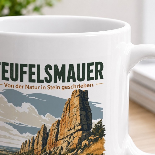 Tasse »Teufelsmauer Von der Natur in Stein geschrieben.«