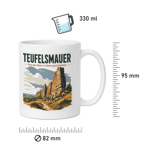 Tasse »Teufelsmauer Von der Natur in Stein geschrieben.«