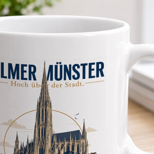 Tasse »Ulmer Münster Hoch über der Stadt.«