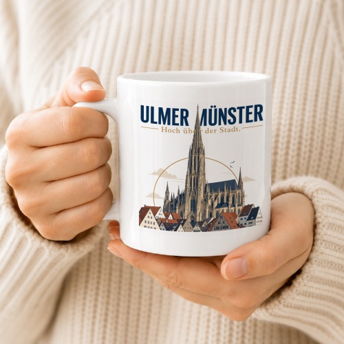 Tasse »Ulmer Münster Hoch über der Stadt.«