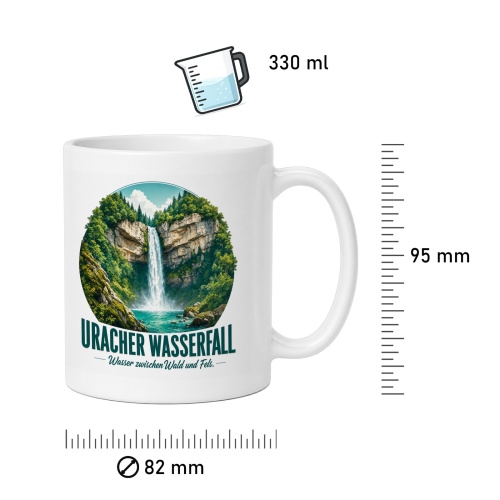 Tasse »Uracher Wasserfall Wasser zwischen Wald und Fels.«