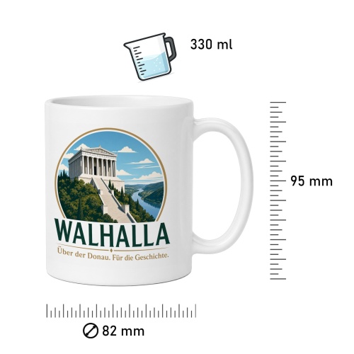 Tasse »Walhalla Über der Donau. Für die Geschichte.«
