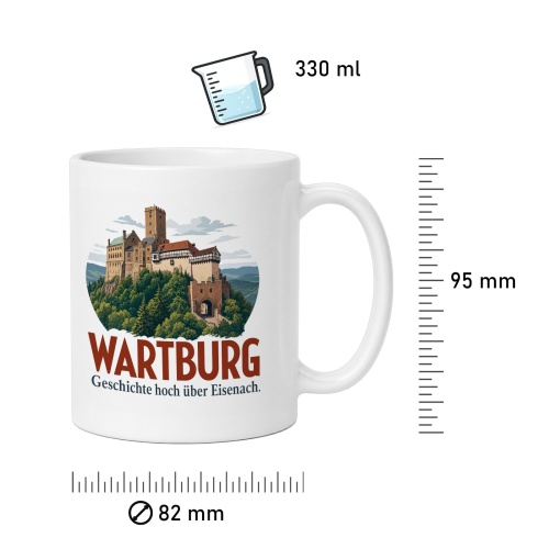 Tasse »Wartburg Geschichte hoch über Eisenach.«