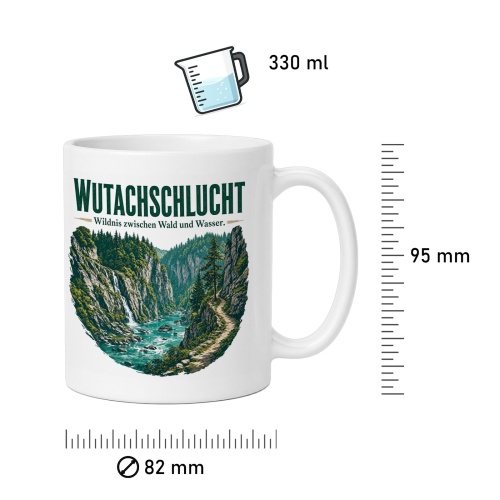 Tasse »Wutachschlucht Wildnis zwischen Wald und Wasser.«