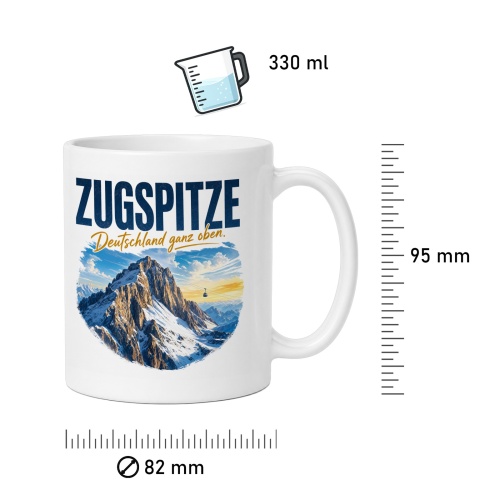Tasse »Zugspitze Deutschland ganz oben.«