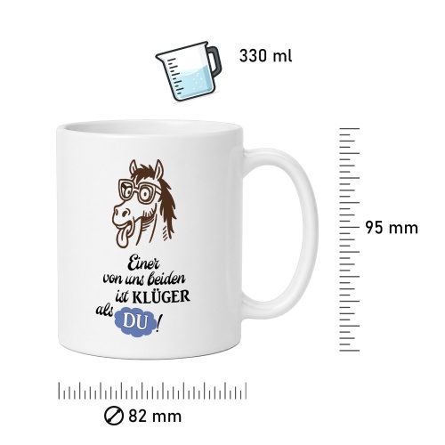 Tasse »Einer von uns beiden ist klüger als du«