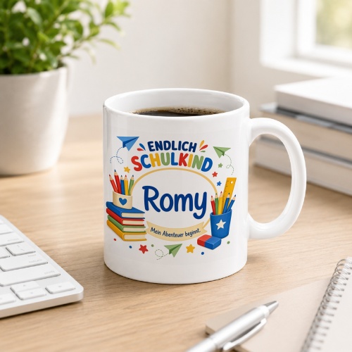 Tasse »Endlich Schulkind Romy Mein Abenteuer...