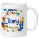 Tasse »Endlich Schulkind Romy Mein Abenteuer beginnt.«
