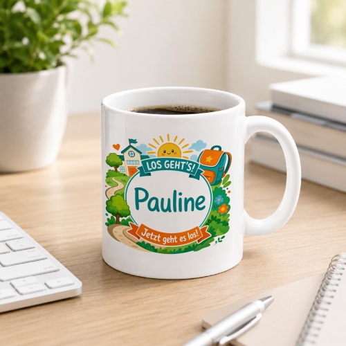 Tasse »Los gehts! Pauline Jetzt geht es los!«