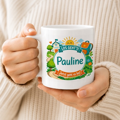 Tasse »Los gehts! Pauline Jetzt geht es los!«