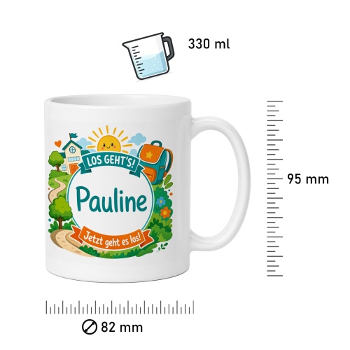 Tasse »Los gehts! Pauline Jetzt geht es los!«