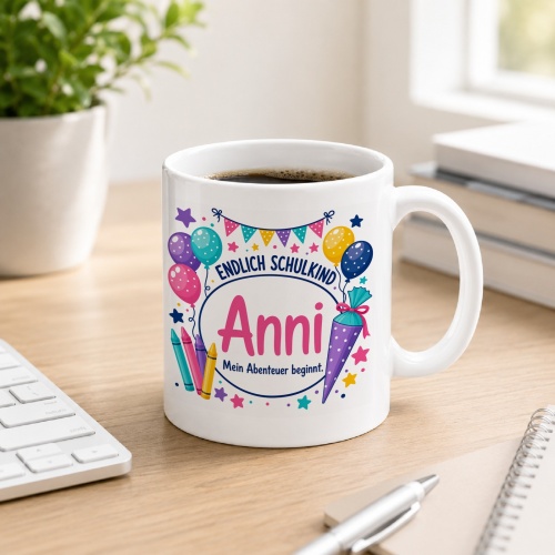 Tasse »Endlich Schulkind Anni Mein Abenteuer...