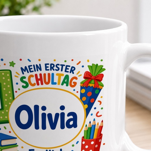 Tasse »Mein erster Schultag Olivia Endlich 1. Klasse!«