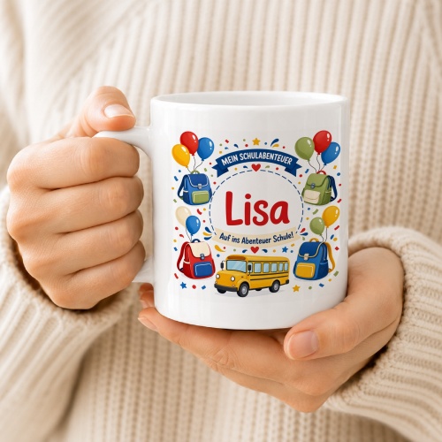 Tasse »Mein Schulabenteuer Lisa Auf ins Abenteuer Schule!«
