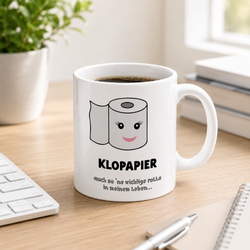 Tasse »Klopapier – auch so ne wichtige...