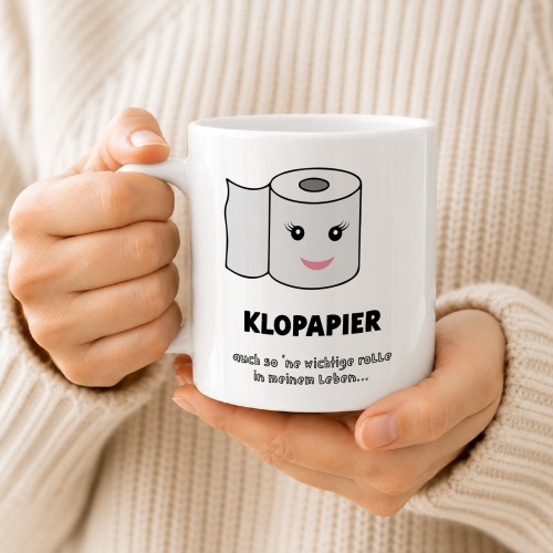 Tasse »Klopapier – auch so ne wichtige Rolle«