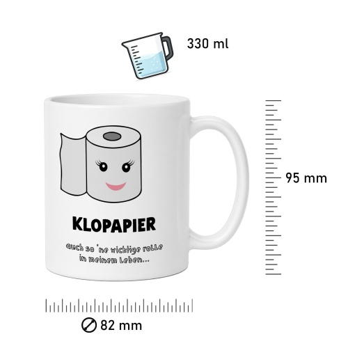 Tasse »Klopapier – auch so ne wichtige Rolle«