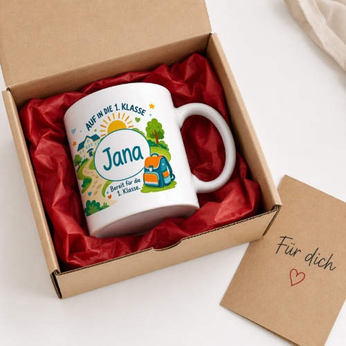Tasse »Auf in die 1. Klasse Jana«