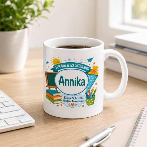 Tasse »Ich bin jetzt Schulkind Annika«