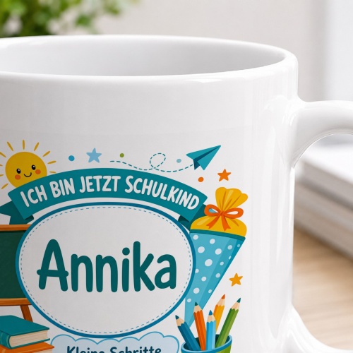Tasse »Ich bin jetzt Schulkind Annika«
