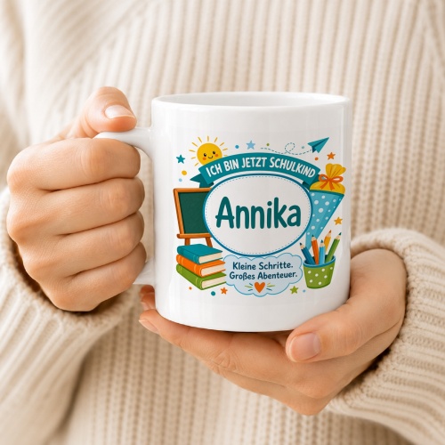 Tasse »Ich bin jetzt Schulkind Annika«