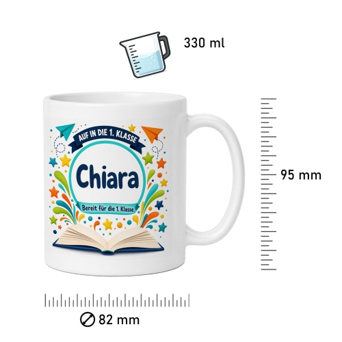 Tasse »Auf in die 1. Klasse Chiara«