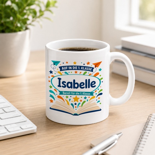 Tasse »Auf in die 1. Klasse Isabelle«