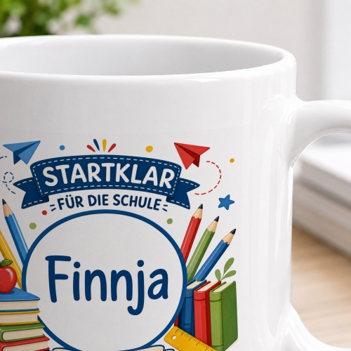 Tasse »Startklar für die Schule Finnja«
