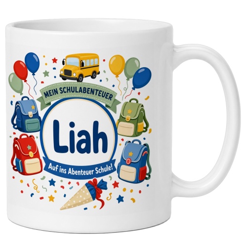 Tasse »Mein Schulabenteuer Liah Auf ins Abenteuer...