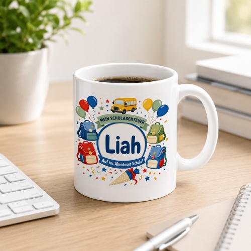 Tasse »Mein Schulabenteuer Liah Auf ins Abenteuer...
