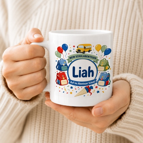 Tasse »Mein Schulabenteuer Liah Auf ins Abenteuer Schule!«