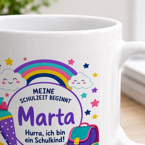 Tasse »Meine Schulzeit beginnt Marta«