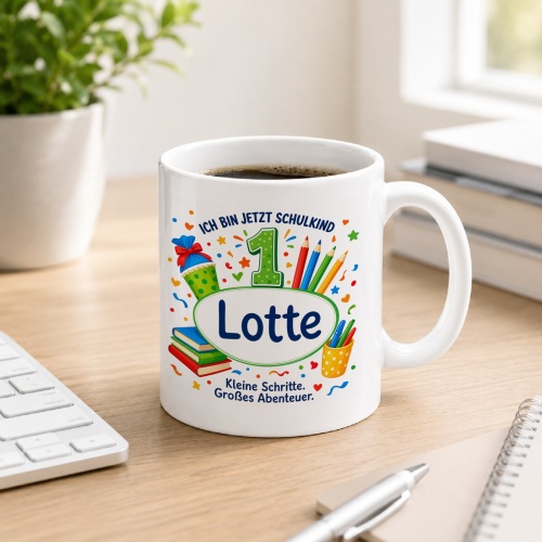 Tasse »Ich bin jetzt Schulkind 1 Lotte«