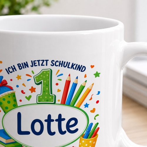 Tasse »Ich bin jetzt Schulkind 1 Lotte«