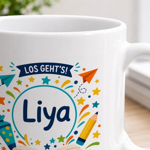 Tasse »Los gehts! Liya Jetzt geht es los!«