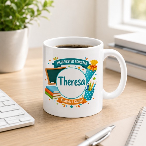 Tasse »Mein erster Schultag Theresa Endlich 1....