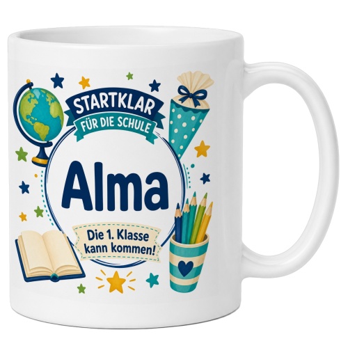 Tasse »Startklar für die Schule Alma«