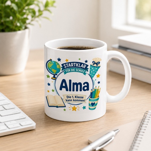 Tasse »Startklar für die Schule Alma«