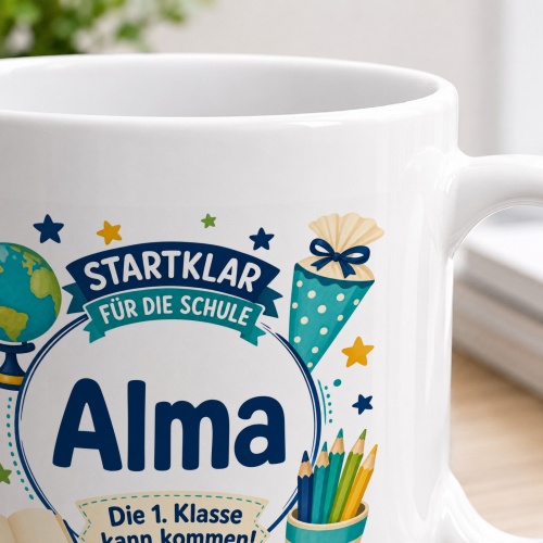 Tasse »Startklar für die Schule Alma«