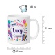 Tasse »Endlich Schulkind Lucy Mein Abenteuer beginnt.«