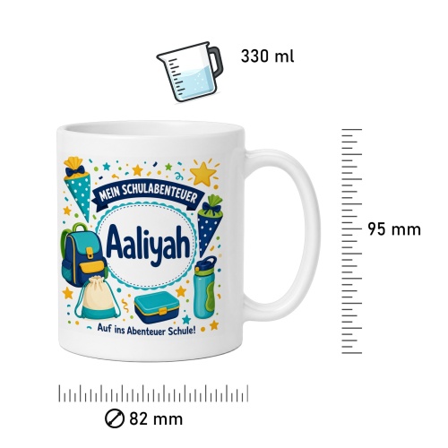 Tasse »Mein Schulabenteuer Aaliyah«
