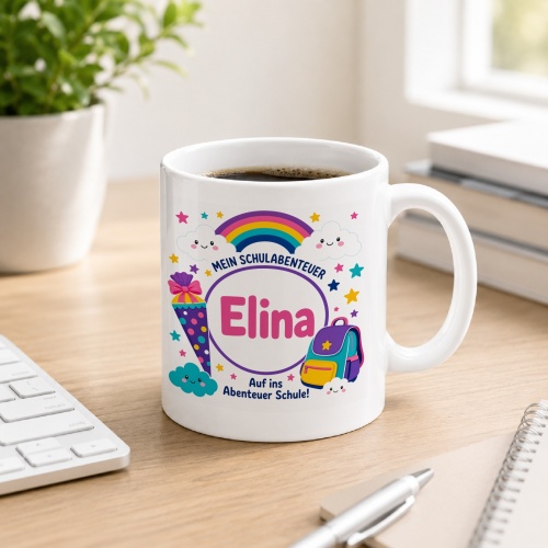 Tasse »Mein Schulabenteuer Elina Auf ins Abenteuer...